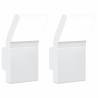 Outdoor LED Wall Lights - 2pcs White Aluminium - Weatherproof