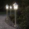 Outdoor Floor Lamp Silver 80 cm Stainless Steel Colour silver Size 80 cm Quantity in Package 1 Bulb Quantity 