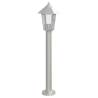 Outdoor Floor Lamp Silver 80 cm Stainless Steel | HipoMarket