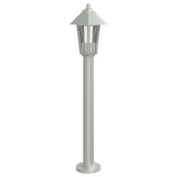 Outdoor Floor Lamp Silver 80 cm Stainless Steel | HipoMarket