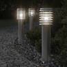 Outdoor Floor Lamps with Outlet 3pcs Silver 60 cm Stainless Steel Colour silver Quantity in Package 3 Bulb Quantity 1 Model with outlet 