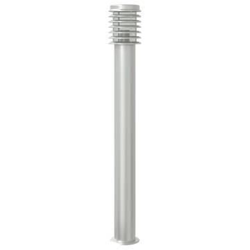 Outdoor Floor Lamps 3pcs Silver 110cm Stainless Steel