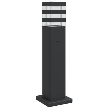 Stylish Outdoor Floor Lamp with Built-In Outlet - 50 cm Black