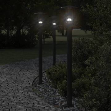 Stylish Outdoor Floor Lamp Black 100 cm Stainless Steel