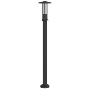 Stylish Outdoor Floor Lamp Black 100 cm Stainless Steel