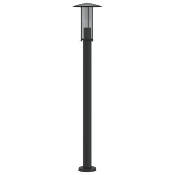 Stylish Outdoor Floor Lamp Black 100 cm Stainless Steel