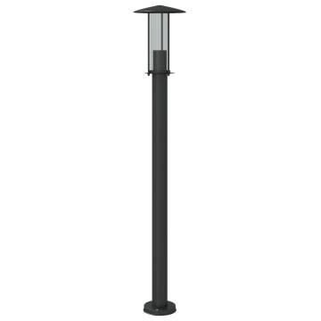 Stylish Outdoor Floor Lamp Black 100 cm Stainless Steel