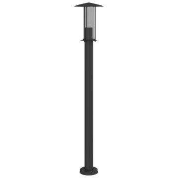 Stylish Outdoor Floor Lamp Black 100 cm Stainless Steel