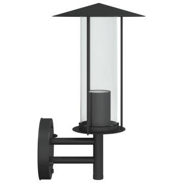 Outdoor Wall Light - Black Stainless Steel | Durable & Stylish