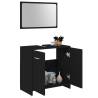 Stylish 3 Piece Black Bathroom Furniture Set - Hipomarket