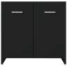 4 Piece Black Bathroom Furniture Set - Stylish Storage Solution