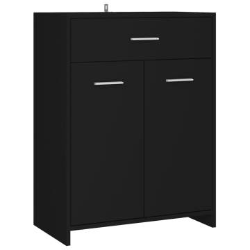 4 Piece Black Bathroom Furniture Set - Stylish Storage Solution