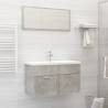 Bathroom Furniture Set Concrete Grey Engineered Wood Colour concrete grey Size 80 x 38.5 x 46 cm Number of 1 