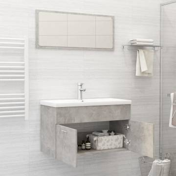 Stylish Concrete Grey Bathroom Furniture Set - HipoMarket