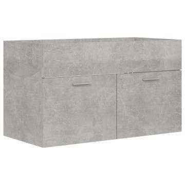 Stylish Concrete Grey Bathroom Furniture Set - HipoMarket