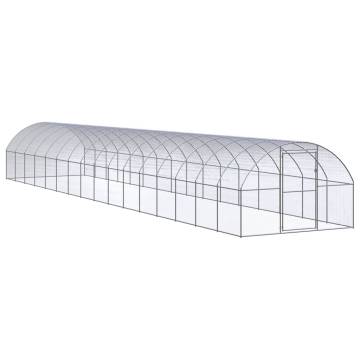 Outdoor Chicken Coop 3x16x2m Galvanised Steel - HipoMarket