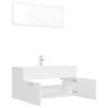 Stylish White Bathroom Furniture Set - Engineered Wood