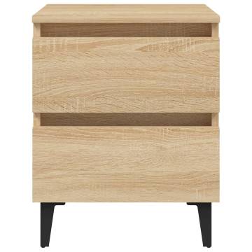 Stylish Bed Cabinets - 2 pcs Sonoma Oak | Hipomarket