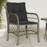 Garden Chairs with Cushions 2 pcs Grey Poly Rattan Colour grey Quantity in Package 2 Model line weaving 