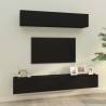 4 Piece TV Cabinet Set Black Engineered Wood Colour black Quantity in Package 4 Width 100 cm 