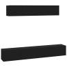 4 Piece Black TV Cabinet Set | Stylish & Functional Design