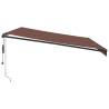 Automatic Retractable Awning with LEDs - Brown 500x350 cm