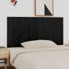 Wall Headboard Black 185x3x90 cm Solid Wood Pine Colour black Size 185 x 90 cm Quantity in Package 1 