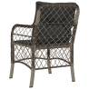 Garden Chairs with Cushions - 2 pcs Grey Poly Rattan