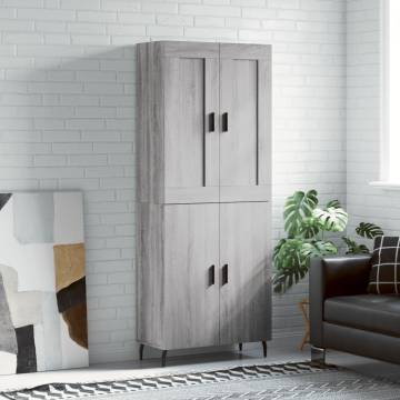 Stylish Highboard Grey Sonoma - Durable Storage Solution