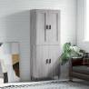 Highboard Grey Sonoma 69.5x34x180 cm Engineered Wood Colour grey sonoma Quantity in Package 1 Model 2 doors 