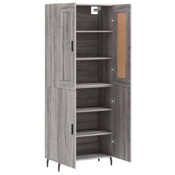 Stylish Highboard Grey Sonoma - Durable Storage Solution