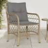 Garden Chairs with Cushions 2 pcs Mix Beige Poly Rattan Colour mix beige Quantity in Package 2 Model line weaving 