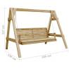 Garden Swing Bench - Impregnated Pinewood 205x150 cm | HipoMarket