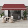 Manual Retractable Awning Burgundy 400x300 cm Colour burgundy and white Size 400 x 300 cm Quantity in Package 1 