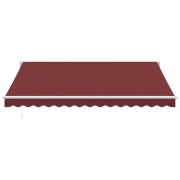 Manual Retractable Awning Burgundy 400x300 cm | Hipomarket