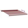 Manual Retractable Awning Burgundy 400x300 cm | Hipomarket