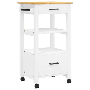 Kitchen Trolley MONZA - Vintage Solid Wood Pine 48x40x90 cm