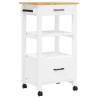 Kitchen Trolley MONZA - Vintage Solid Wood Pine 48x40x90 cm