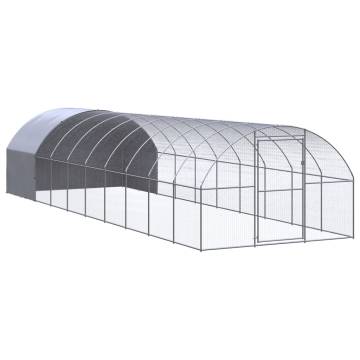 Outdoor Chicken Coop 3x10x2 m | Galvanised Steel | HipoMarket