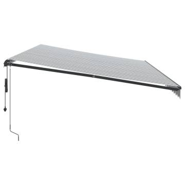 Automatic Retractable Awning with LEDs - Anthracite & White