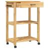 MONZA Kitchen Trolley - Solid Pine Wood Storage | Hipomarket UK