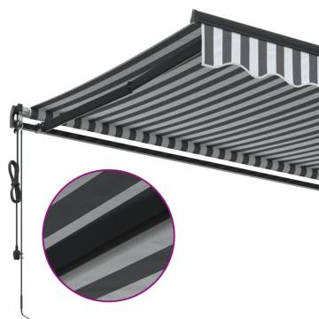 Automatic Retractable Awning Anthracite & White 450x350 cm