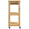 MONZA Kitchen Trolley - Solid Pine Wood Storage | Hipomarket UK