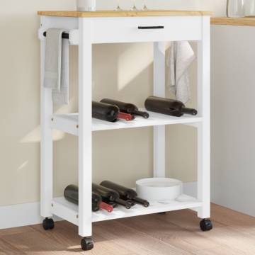 Kitchen Trolley MONZA - Solid Wood Pine 60x40x90 cm