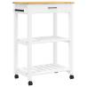 Kitchen Trolley MONZA - Solid Wood Pine 60x40x90 cm