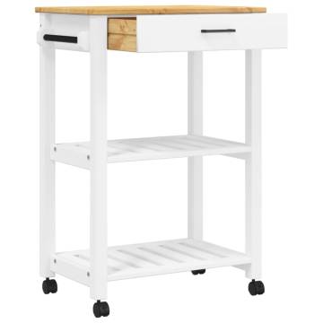 Kitchen Trolley MONZA - Solid Wood Pine 60x40x90 cm