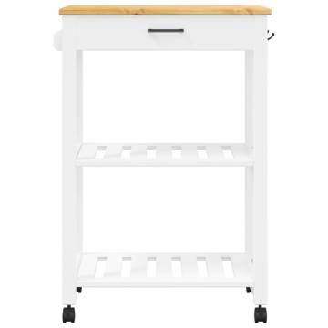 Kitchen Trolley MONZA - Solid Wood Pine 60x40x90 cm