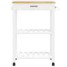 Kitchen Trolley MONZA - Solid Wood Pine 60x40x90 cm