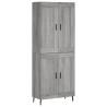 Highboard Grey Sonoma 69.5x34x180 cm - Stylish Storage Solution