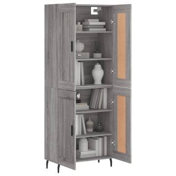 Highboard Grey Sonoma 69.5x34x180 cm - Stylish Storage Solution